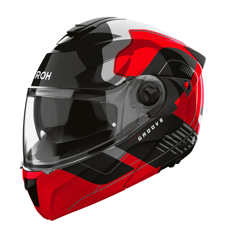 AIROH HELMET SPECKTRE GROOVE RED GLOSS