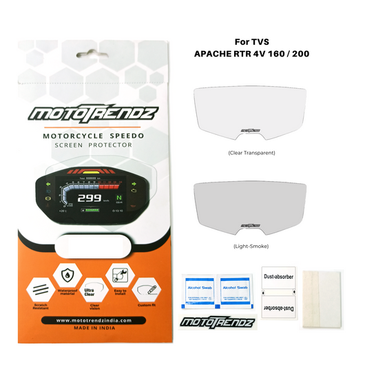 MOTOTRENDZ SPEEDOMETER FILM TVS APACHE RTR 4V 160/200