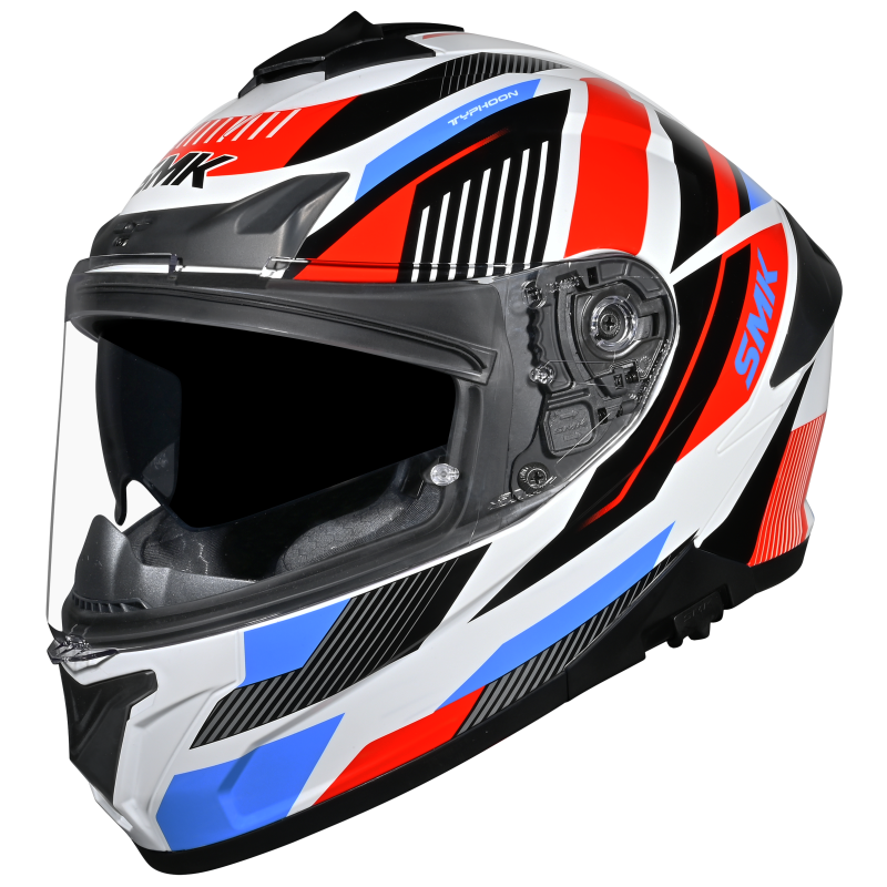 SMK HELMET SPARKO WHITE RED BLUE (GL135)