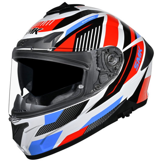 SMK HELMET SPARKO WHITE RED BLUE (GL135)