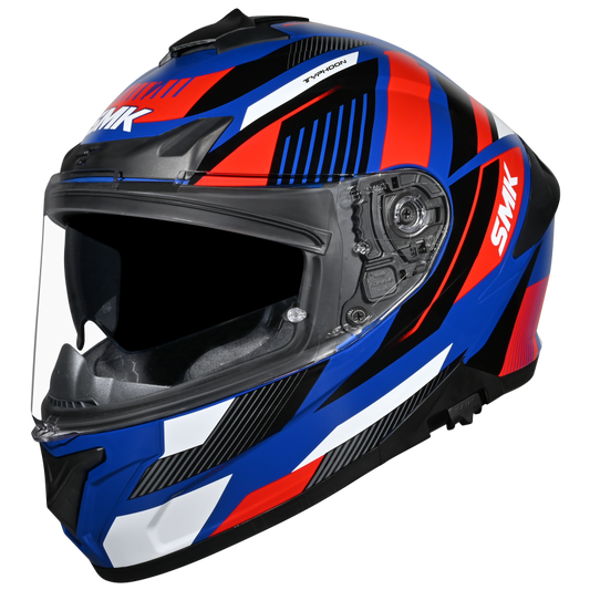 SMK HELMET TYPHOON SPARKO BLUE RED WHITE (GL531)