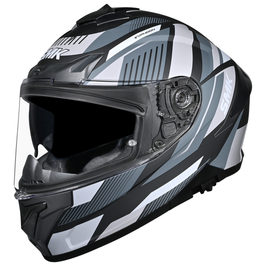 SMK HELMET TYPHOON SPARKO BLACK GREY (GL266)