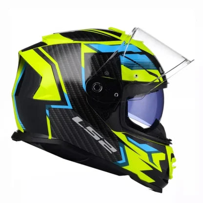 LS2 HELMET FF800 STORM II TRACKER BLACK HIVIS YELLOW