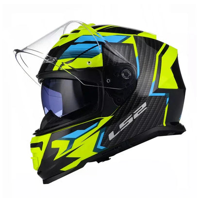 LS2 HELMET FF800 STORM II TRACKER BLACK HIVIS YELLOW