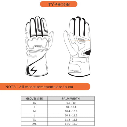 SCALA GLOVES TYPHOON BLACK