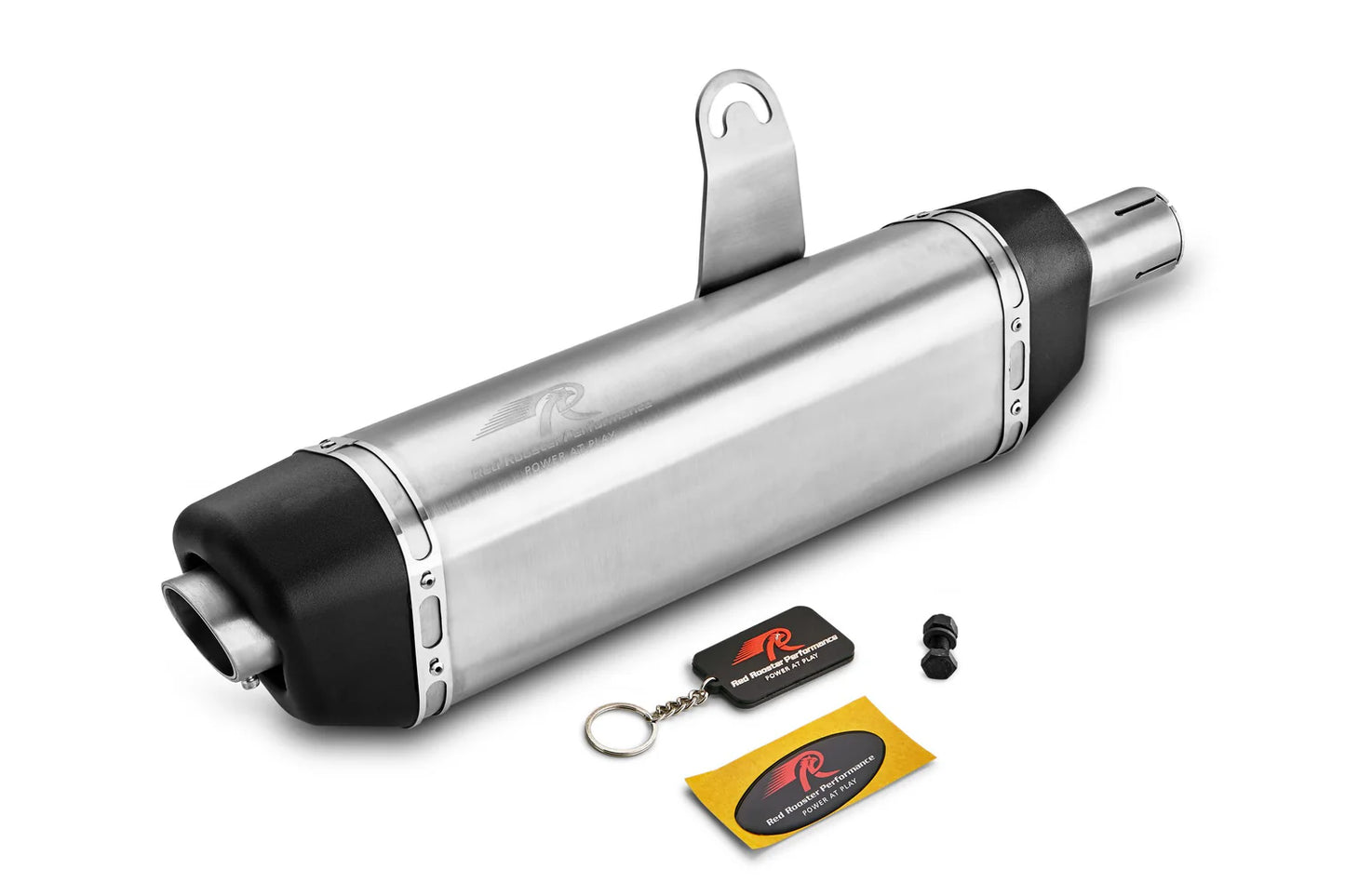 RED ROOSTER EXHAUST VERTEX MATTE SILVER HIMAALAYAN 411
