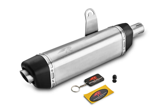 RED ROOSTER EXHAUST VERTEX MATTE SILVER HIMAALAYAN 411