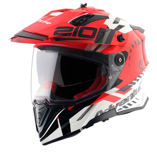 AXOR HELMET XCROSS DV SPEEDOMETER WHITE RED