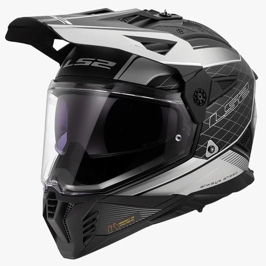 LS2 HELMET MX436 PIONEER II MERIDIAN BLACK GRAY