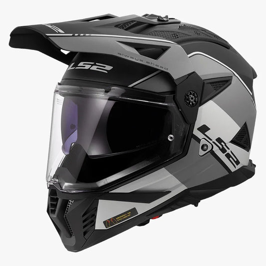 LS2 HELMET MX436 PIONEER II RALLY MATT GREY BLACK