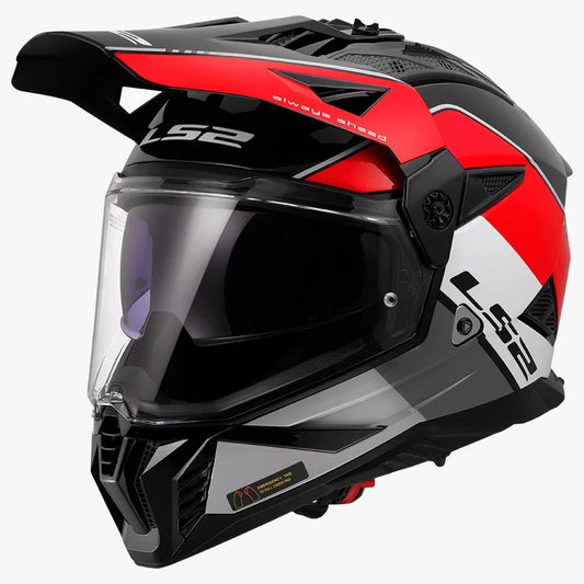 LS2 HELMET MX 436 PIONEER II RALLLY RED WHITE