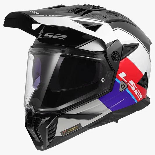 LS2 HELMET MX 436 PIONEER II RALLLY RED WHITE BLUE