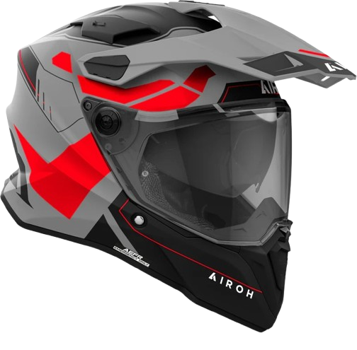 AIROH HELMET COMMANDER 2 REVEAL MATT FLUO RED