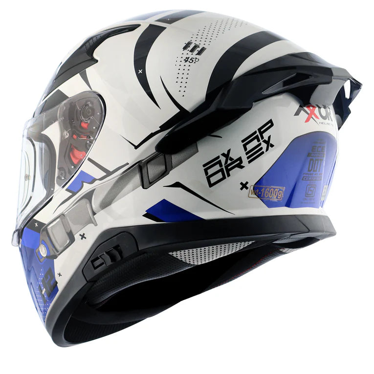 AXOR HELMET APEX HEX 2 WHITE BLUE