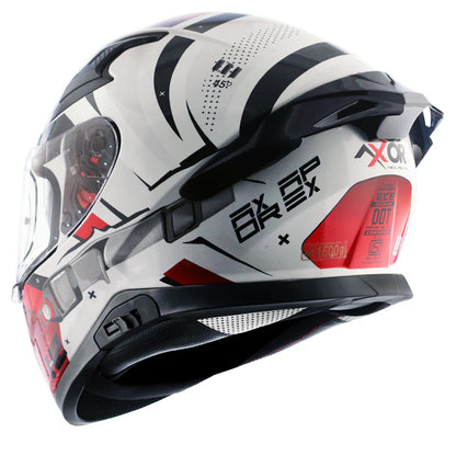 AXOR HELMET APEX HEX 2 WHITE RED