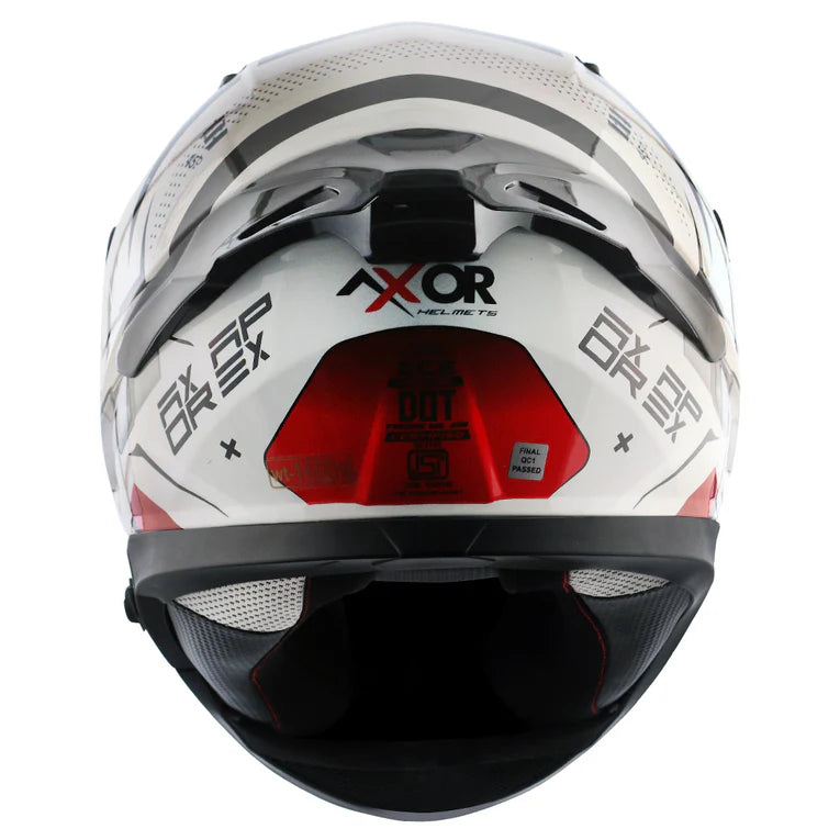 AXOR HELMET APEX HEX 2 WHITE RED