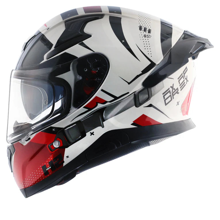 AXOR HELMET APEX HEX 2 WHITE RED