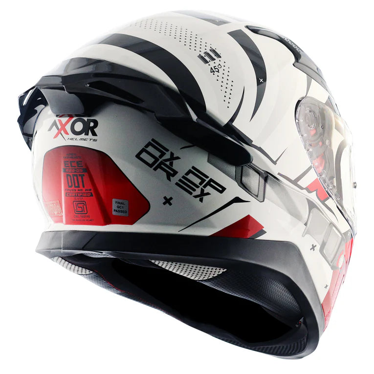 AXOR HELMET APEX HEX 2 WHITE RED