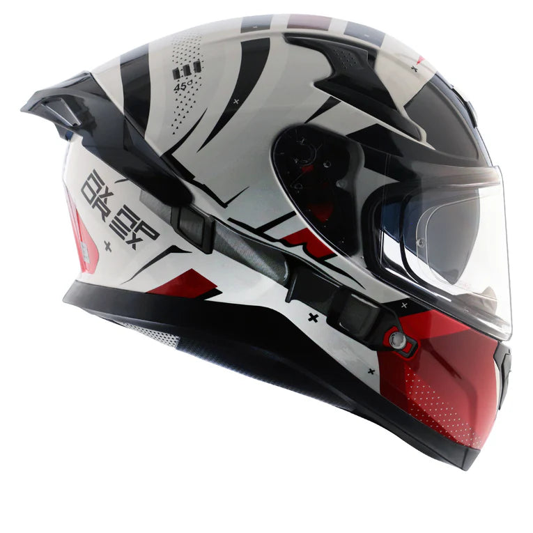 AXOR HELMET APEX HEX 2 WHITE RED