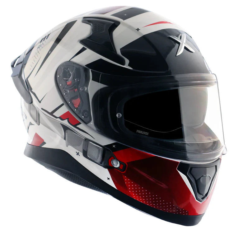 AXOR HELMET APEX HEX 2 WHITE RED