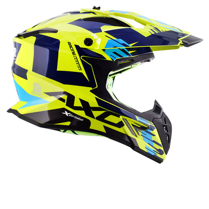 AXOR HELMET XCROSS X1 NEON YELLOW BLUE