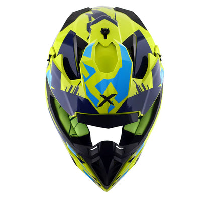 AXOR HELMET XCROSS X1 NEON YELLOW BLUE