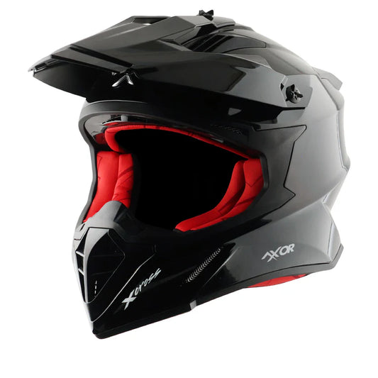 AXOR HELMET X-CROSS SINGLE COLOR BLACK RED