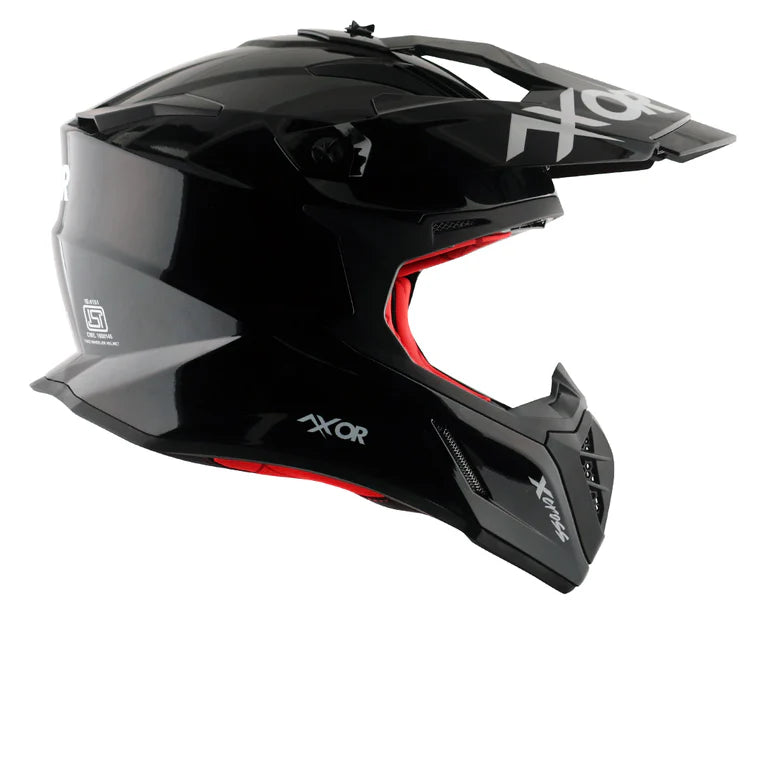 AXOR HELMET X-CROSS SINGLE COLOR BLACK RED
