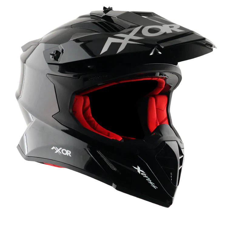 AXOR HELMET X-CROSS SINGLE COLOR BLACK RED