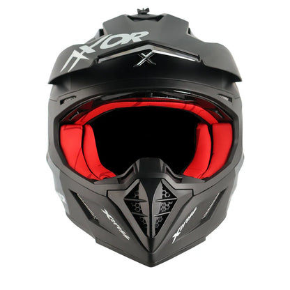 AXOR HELMET X-CROSS SINGLE COLOR DULL BLACK RED