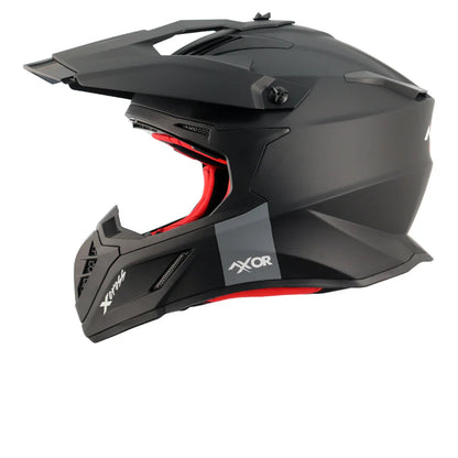 AXOR HELMET X-CROSS SINGLE COLOR DULL BLACK RED