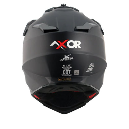AXOR HELMET X-CROSS SINGLE COLOR DULL BLACK RED