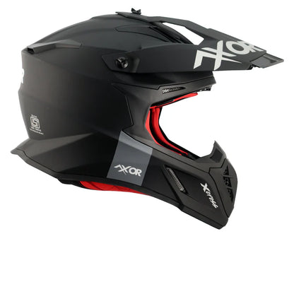 AXOR HELMET X-CROSS SINGLE COLOR DULL BLACK RED