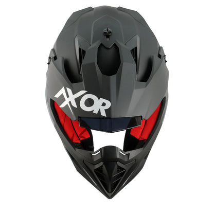 AXOR HELMET X-CROSS SINGLE COLOR DULL BLACK RED