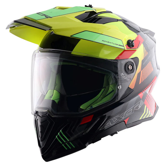 AXOR HELMET XCROSS DV GAMBLING BLACK NEON YELLOW