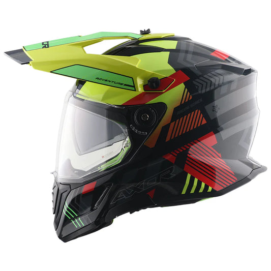 AXOR HELMET X-CROSS DV GAMBLING BLACK NEON YELLOW
