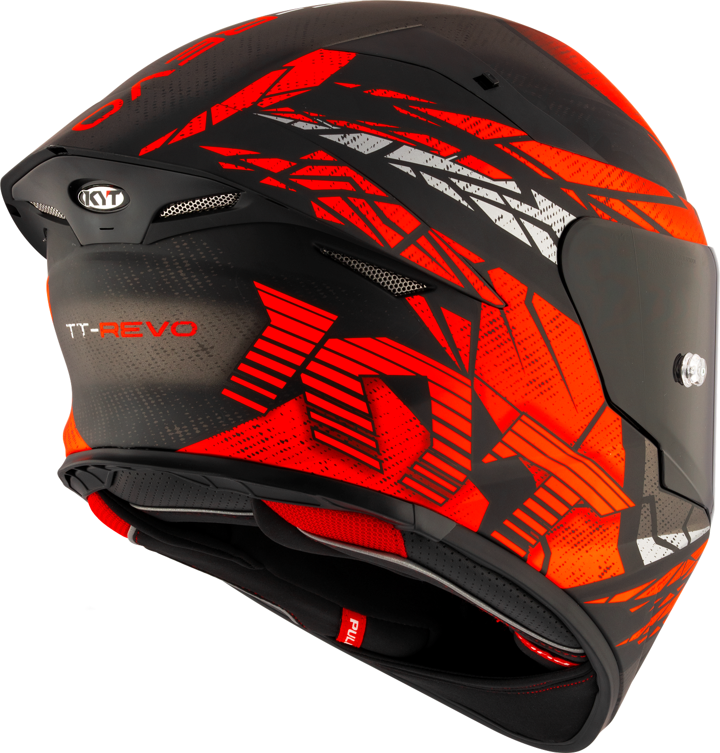 KYT HELMET REVO COMBUSTION BLACK RED