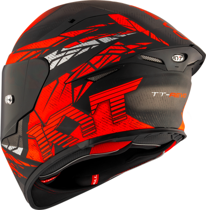 KYT HELMET REVO COMBUSTION BLACK RED