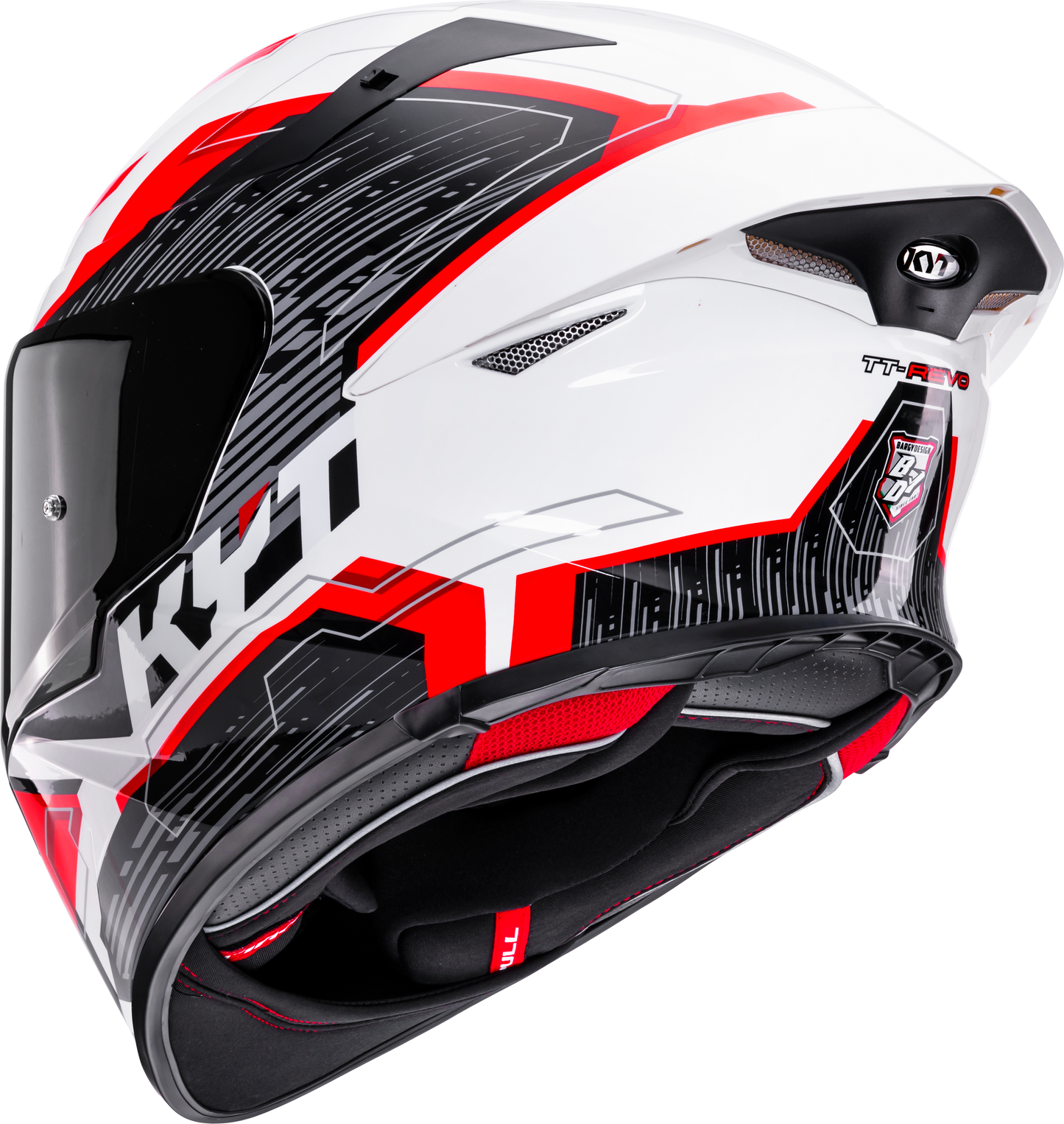 KYT HELMET REVO SPEEDING WHITE RED