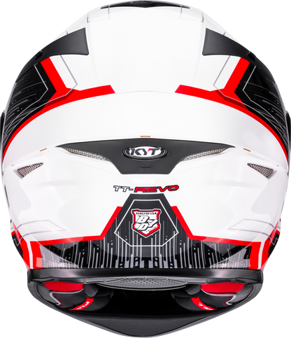 KYT HELMET REVO SPEEDING WHITE RED