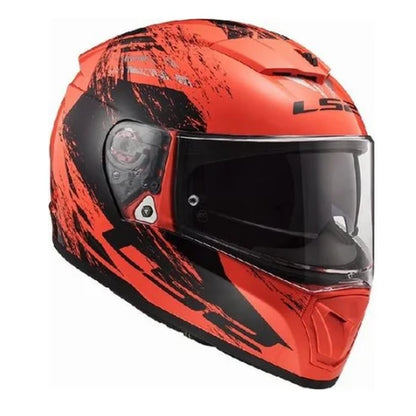 LS2 HELMET FF390 BREAKER EVO MATT BLACK ORANGE ANIMAL