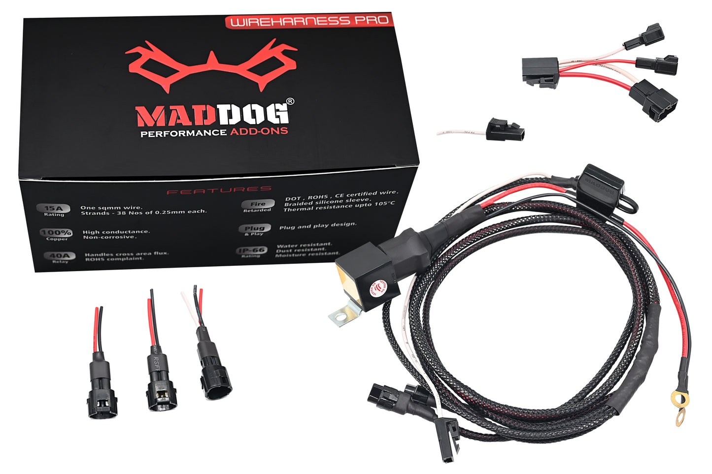 MADDOG 2WH WIRE HARNESS PRO 15A