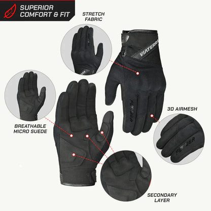 VIATERRA GLOVES FENDER BLACK