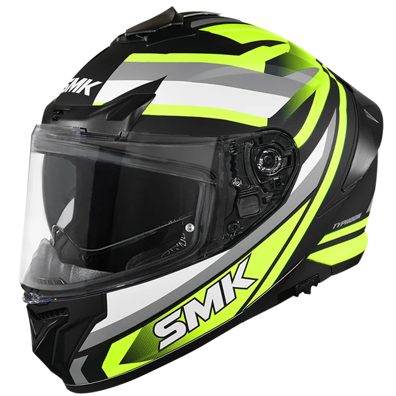 SMK HELMET TYPHOON FREERIDE MATT BLACK FLUO YELLOW GREY (MA246)