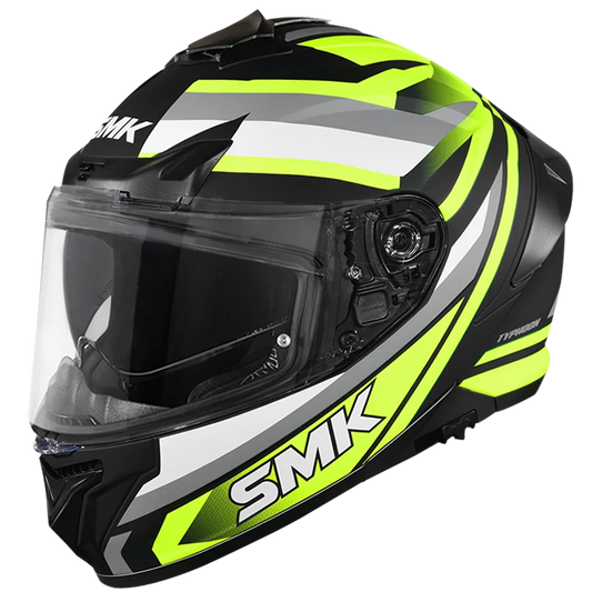 SMK HELMET TYPHOON FREERIDE MATT BLACK FLUO YELLOW GREY (MA246)
