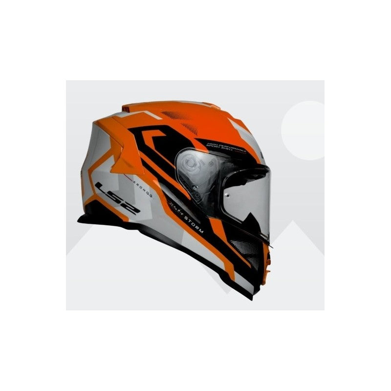 LS2 HELMET FF800 STORM II KRONOS RED GREY