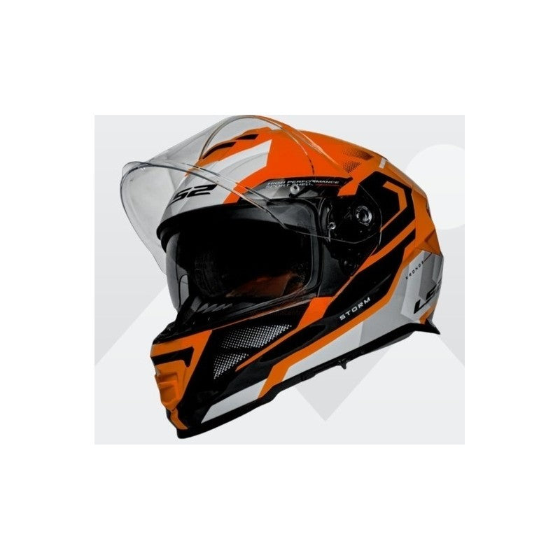 LS2 HELMET FF800 STORM II KRONOS RED GREY