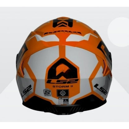 LS2 HELMET FF800 STORM II KRONOS RED GREY