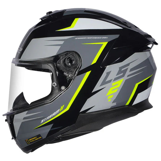 LS2 HELMET FF320 STREAM II METEOR BLACK FLUO YELLOW