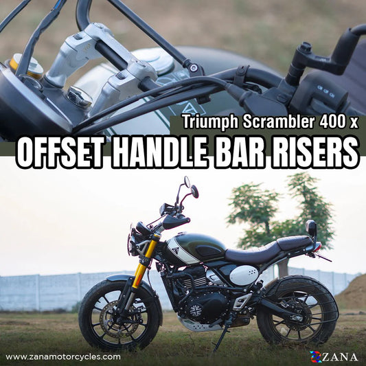 ZANA HANDLE RISER ZI8414 TRIUMPH SCRAM 400 SILVER